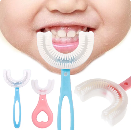Kit x 2 - Cepillo de dientes para niños en Forma de U